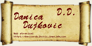Danica Dujković vizit kartica